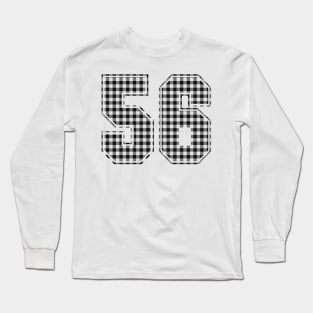 Plaid Number - 56 - Dark Long Sleeve T-Shirt